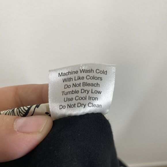 Effie's Heart Mini Dress Womens Small Black Floral Long Sleeve Pockets Fit Flare - Picture 10 of 10